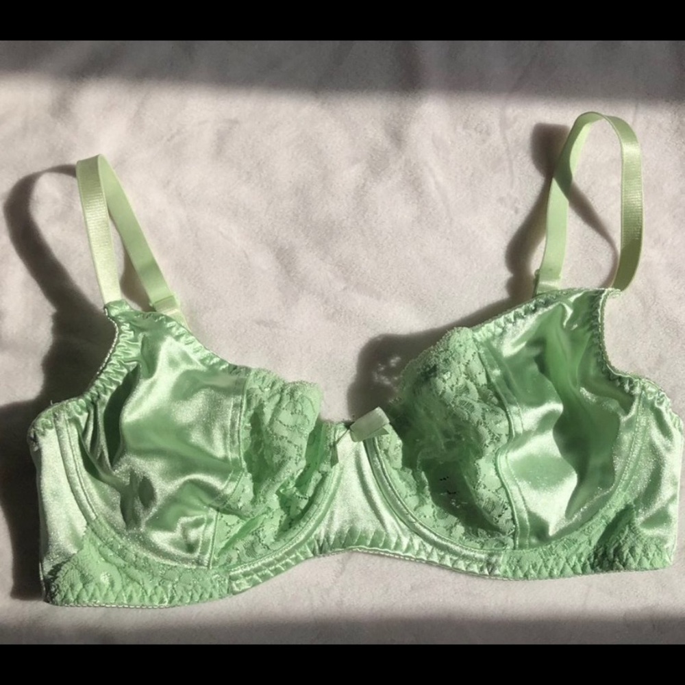 Lime green vintage bralette 36D